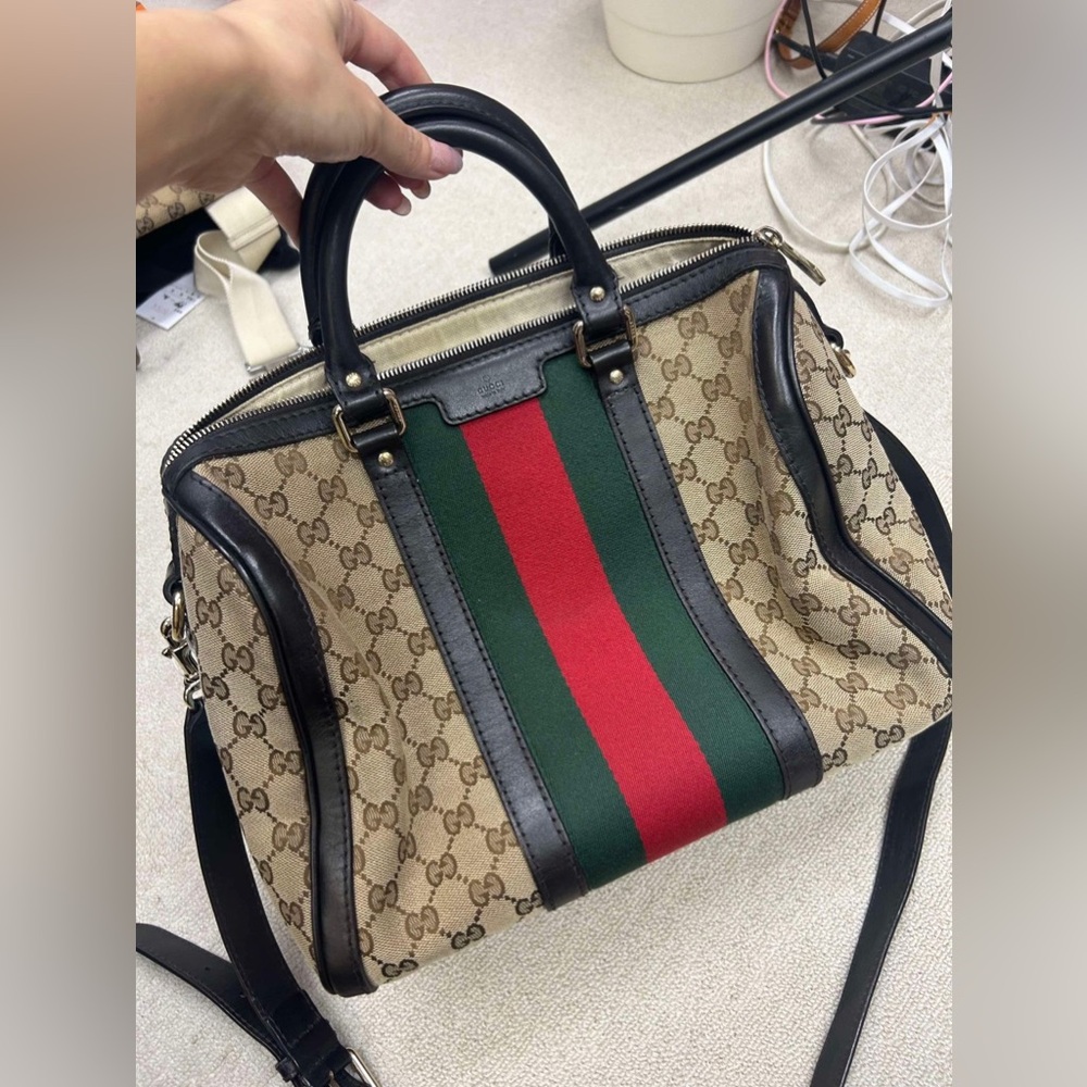 Gucci Canvass Boston bag